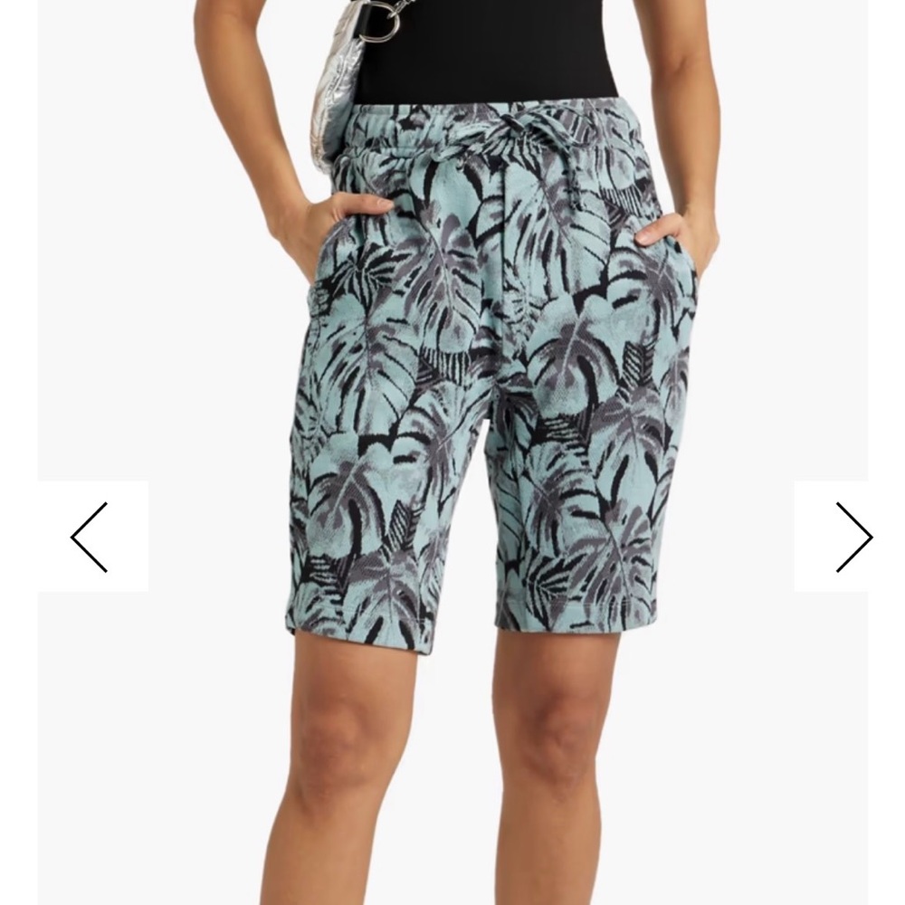 TWENTY MONTRÉAL Monstera Hyper Reality jacquard knit cotton blend shorts Pockets